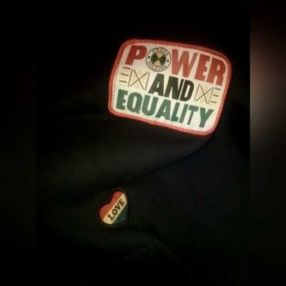 Unisex Cross Colours Patches Hoodie - Black, Size (XS) LIKENEW! - Picture 5 of 8